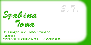 szabina toma business card